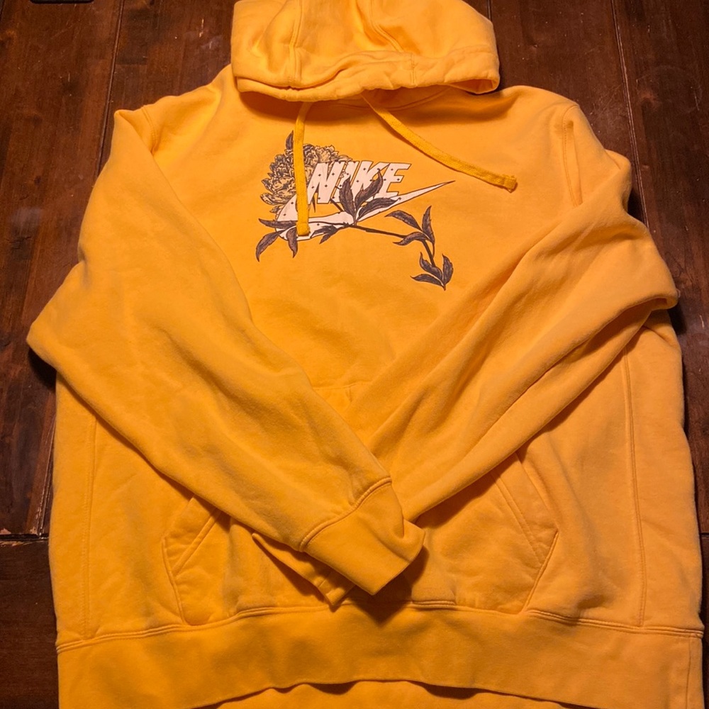 Yellow Dead flower Nike hoodie